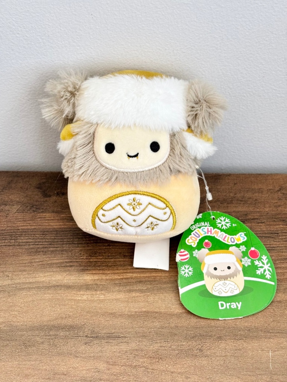 NWT Squishmallows 5” Dray the Yeti Bigfoot Plush Holiday Stuffed Animal Toy 2024
